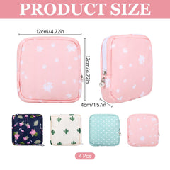 MveLwodx period bag cactus motif, stylish organizer for feminine care