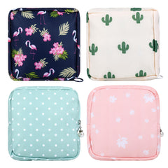 MveLwodx period bag pink maple leaf design, discreet storage for pads