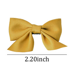 MXXGMYJ baby girls hair bow yellow close-up, soft fabric feel