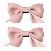 MXXGMYJ pink bow clip for toddler hair with gentle hold.