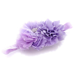 My Lello shabby fabric flowers on a soft stretch headband