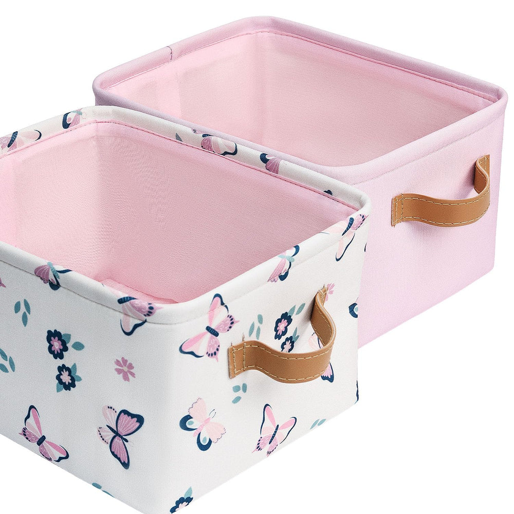 MY LITTLE ZONE collapsible butterfly bin for toy storage and tidy shelves.