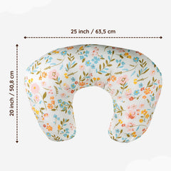MY LITTLE ZONE solid pink nursing pillow cover offers a non-slip, cozy fit.