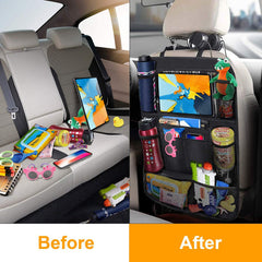 MYKOMI backseat organizer with 10 compartments for tidy snacks and toys