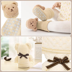 MYLARENTUM bear-themed socks provide gentle warmth for tiny feet