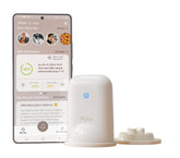 MyLee smart monitor sensor close-up showing real-time milk insights.