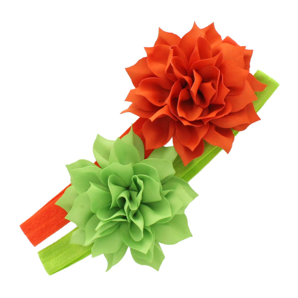 My Lello baby petal headband in orange for everyday wear and photos.