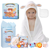 MyMateZoe Noah's Ark bath towel in soft bamboo blend for gentle drying