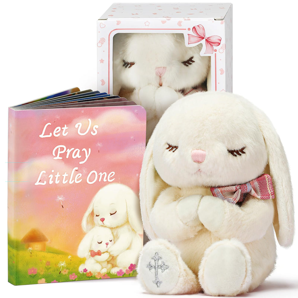 MyMateZoe praying bunny plush 7in offers comforting bedtime companionship