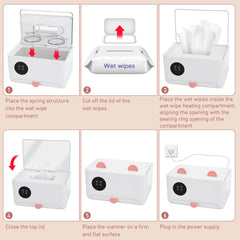 MYPIN Baby Wipe Warmer with mirror lid supports easy masking routines.