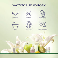 MYROSY Rainforest-inspired notes visual highlighting green apple and jasmine