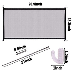 MyTickles Mesh Gate flexible width controls entry with visibility.