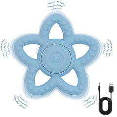 Myvikcar vibrating sensory chew toy star blue soothes teething gums
