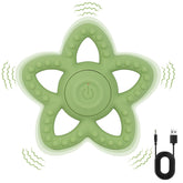 Myvikcar vibrating sensory chew toy star green offers gentle gum soothing during teething