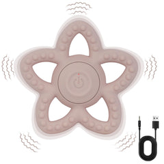Myvikcar vibrating sensory chew toy star pink soothes teething gums with gentle vibrations