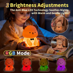 Myzztek Teddy Bear Lamp on charge demonstrates cordless convenience for travel