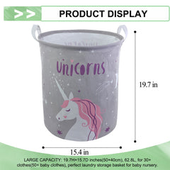 Mziart collapsible bin with large capacity stores laundry or toys neatly