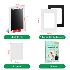 Nabance newborn footprint kit shows clean touch pads for mess-free impressions.