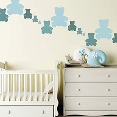 Nakleo teddy bear stencil 19x19 template ideal for playful wall accents