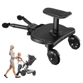 Naniruok universal stroller board with detachable seat attached for flexible two-child outings.