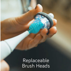 Nanobébé Electric Bottle Brush Cleaner non-slip handle ensures comfortable scrubbing.