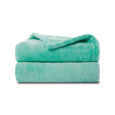 NANPIPER baby blanket in lake blue shows soft fleece for cozy naps