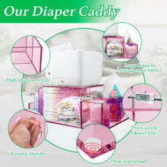 NANYEZH acrylic caddy with anti slip feet steadies the change space.