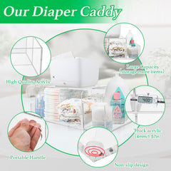 NANYEZH Diaper Caddy detachable dividers offer flexible layout options.