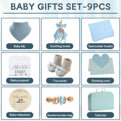Naozinebi baby gift set triangle-muslin-towel offers gentle drying and breathable coverage.