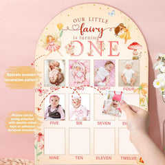 Naozinebi Baby girl milestone frame highlights two 2.8 inch photo pockets