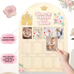 Naozinebi Princess First Year Board monthly photos display for growth timeline