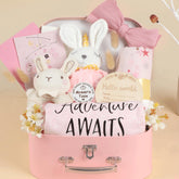 Naozinebi shower gifts basket features a soft cotton swaddle blanket for newborn comfort.