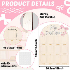 Naozinebi twelve months milestones layout showcasing monthly sections