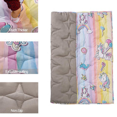 NapCure Unicorn Play Mat back with non-slip grip for stable crawling on floors