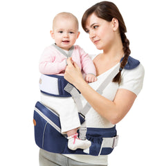 NASSBON baby hip seat demonstrates ergonomic base for comfortable wear during outings