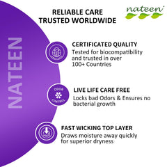 Nateen Combi Ultra breathable soft cover enhances skin comfort during wear.