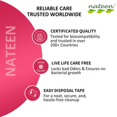 Nateen Flex Plus wetness indicator signals when a change is needed.