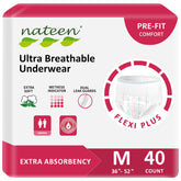 Nateen Flex Plus pack of 40 pull-ups for light to moderate incontinence.