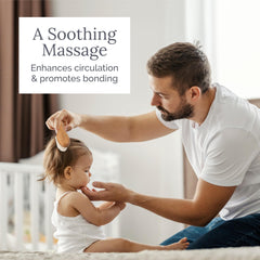 Natemia durable wooden hair brush for everyday baby grooming.