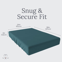 Natemia fitted pack and play sheet fits standard 39x27 mattresses securely