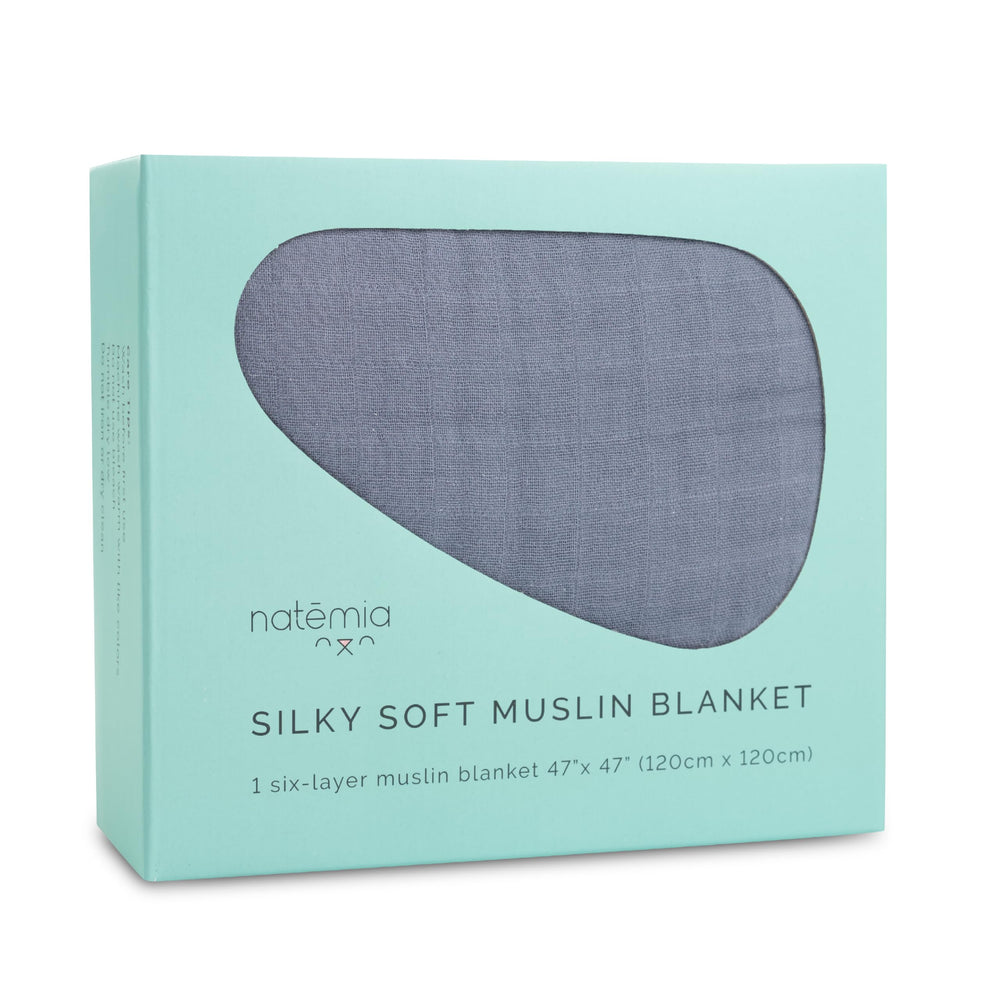 Natemia Muslin blanket soft texture close-up shows airy bamboo-cotton weave