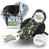 Natissy non-slip organic cotton pad with teen wings for school wear.