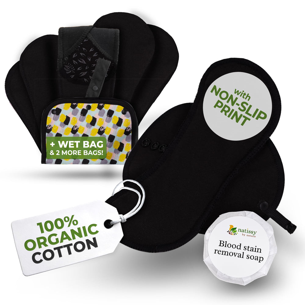 Natissy non-slip pad showing underwear grip for secure all-day wear.