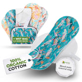 Natissy organic cotton pad with secure-fit wings for reliable all-day protection.
