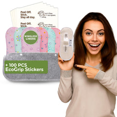 Natissy Wingless Panty Liner adhesive-sticker closeup for secure daily wear