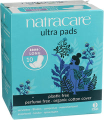 Natracare natural-material pad close-up for skin-friendly comfort.
