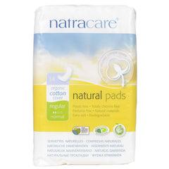 Natracare Natural Maxi Pads Regular in a 12-box pack with chlorine-free protection