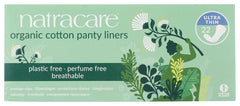 Natracare perfume-free liner close-up, gentle on sensitive skin.