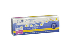 Close-up of Natracare tampon's organic cotton core for comfortable protection.