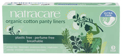 Natracare Ultra Thin Panty Liner, top view, slim daily protection option.